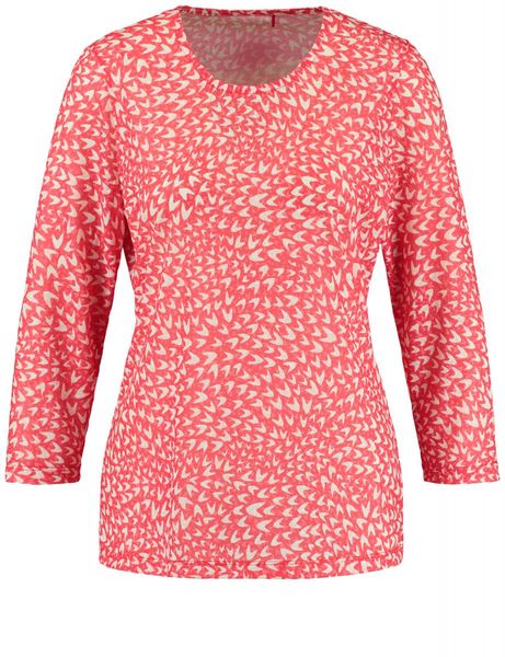 Gerry Weber Edition 3/4-sleeve top made of burnout fabric  - red (06099)