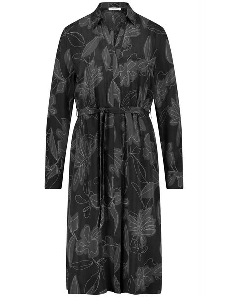 Gerry Weber Edition Kleid mit Blumenmuster - schwarz/grau (01039)