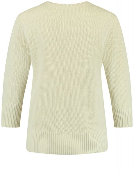 Gerry Weber Edition Pullover 3/4 manches - beige/blanc (90118)