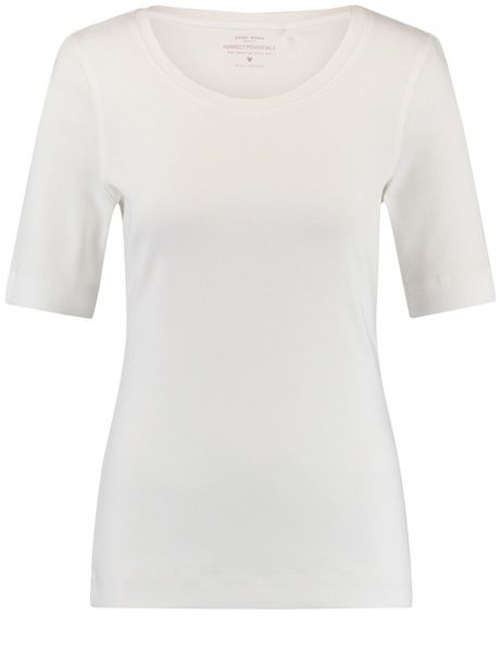 Gerry Weber Edition Basic T-Shirt - beige/weiß (99700)