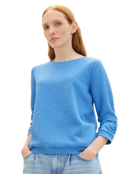 Tom Tailor Denim structured jaquard sweater - blue (18712)