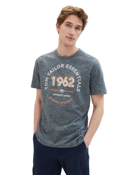 Tom Tailor T-Shirt mit Logo Print - grau (35181)