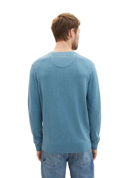Tom Tailor Basic knit with V-neckline - blue (34138)