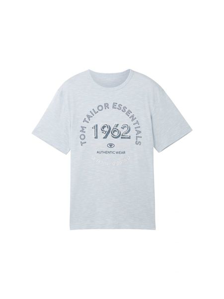 Tom Tailor T-Shirt mit Logo Print - blau (34964)
