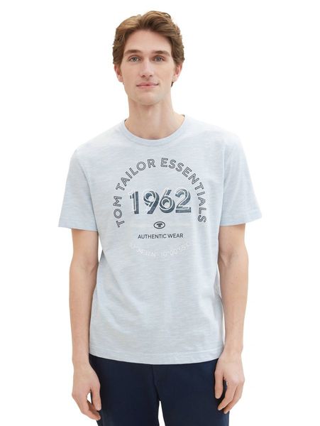 Tom Tailor T-shirt avec logo imprimé - bleu (34964)