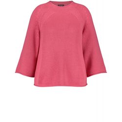 Samoon Pull à manches 3/4 en tricot de coton - rose (03440)