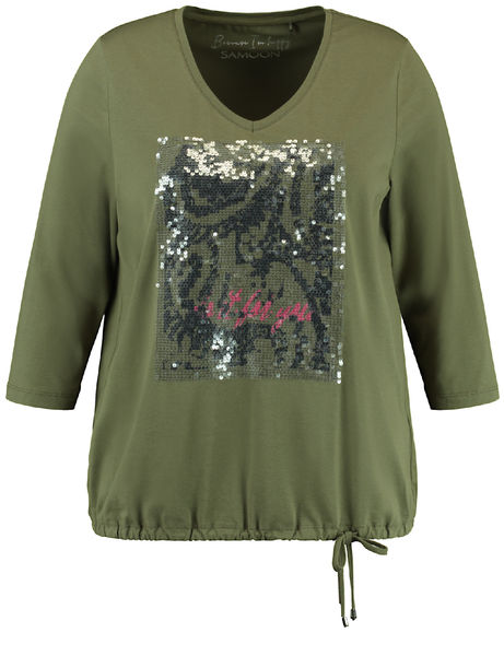 Samoon T-Shirt 3/4 manches - vert (05592)