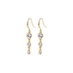 Pilgrim Recycled crystal earrings - Lucia - gold (GOLD)