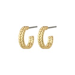 Pilgrim Recycled snake chain hoop earrings - Joanna - gold (GOLD)