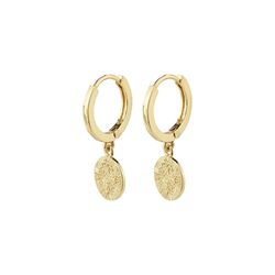 Pilgrim Coin hoop earrings - Nomad - gold (GOLD)