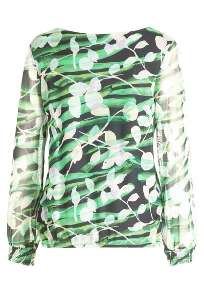 Betty & Co T-shirt façon blouse - vert (5850)