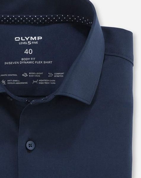 Olymp Body Fit : chemise d'affaires - bleu (18)