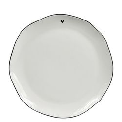 Bastion Collections Breakfast plate with heart - white (White )