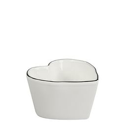 Bastion Collections Heart-shaped bowl (10x10x6cm) - white (White )