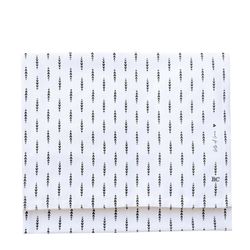Bastion Collections Nappe de table avec lignes de coeur (50x160) - blanc/noir (White )