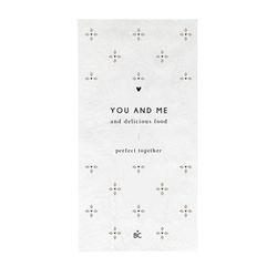 Bastion Collections Serviettes - You and me - blanc (White )