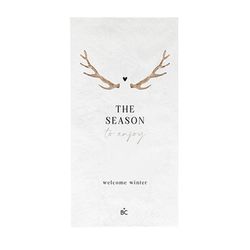 Bastion Collections Serviettes - Season to enjoy - blanc (White )