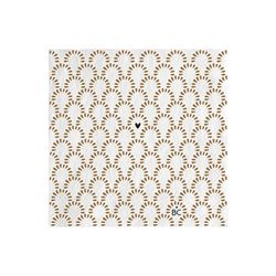 Bastion Collections Napkins with check pattern  - brown/beige (White )