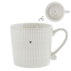 Bastion Collections Tasse à rayures - blanc (White )