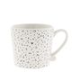 Bastion Collections Mug with handle "Small dots" - white/black (White )