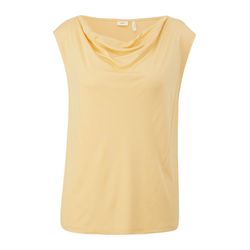 s.Oliver Black Label T-shirt with a waterfall neckline - yellow (1603)