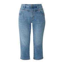 s.Oliver Red Label Slim: Capri with saddle waistband - blue (54Z4)