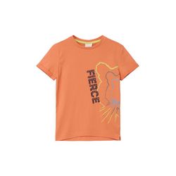 s.Oliver Red Label T-shirt with rubberized print  - orange (2140)