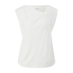 s.Oliver Black Label T-Shirt à encolure asymétrique - blanc (0200)