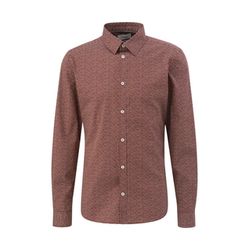 s.Oliver Red Label Slim : chemise avec imprimé allover - brun (87A3)