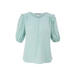 Q/S designed by Blouse with ruffle details - blue (6092)