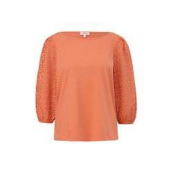 s.Oliver Red Label Top in a mix of materials - orange (2711)