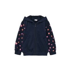 s.Oliver Red Label Sweatshirt jacket with a floral printed detail - blue (5952)