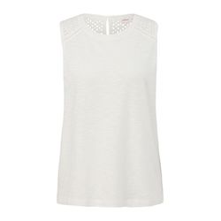 s.Oliver Red Label Top with broderie anglaise - white (0210)