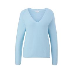 s.Oliver Red Label Knit sweater with V-neck  - blue (5081)