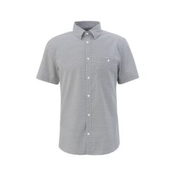 s.Oliver Red Label Slim Fit : chemise avec motif allover - blanc (01A5)