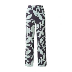 comma Loose: pants with allover print   - blue (58C0)
