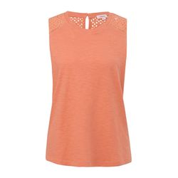 s.Oliver Red Label Top with broderie anglaise - orange (2711)