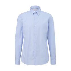 s.Oliver Red Label Slim : chemise en coton stretch  - bleu (53M0)