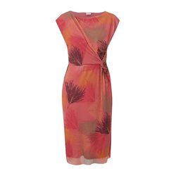 s.Oliver Black Label Mesh dress with plissé pleats - pink/orange (20A0)