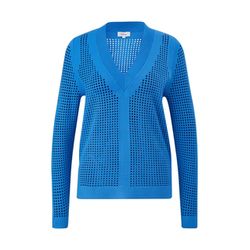 s.Oliver Red Label Sweater with a lace pattern - blue (5520)