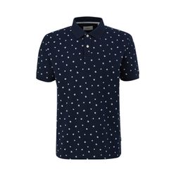s.Oliver Red Label Poloshirt mit Allover-Print - blau (59A0)