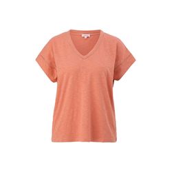 s.Oliver Red Label T-shirt with decorative border - orange (2711)