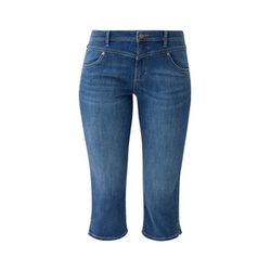 s.Oliver Red Label Slim: Capri with saddle waistband - blue (56Z4)