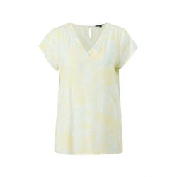 comma Viscose blouse with pintucks - yellow (11C4)