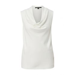 comma Blouse top with waterfall neckline - white (0120)