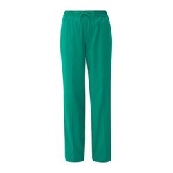 s.Oliver Red Label Loose : pantalon avec ceinture élastique - vert (7646)