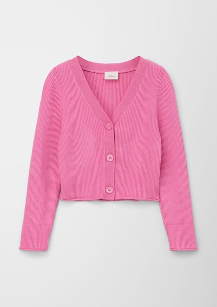 s.Oliver Red Label Cardigan en tricot avec structure côtelée - rose (4419)