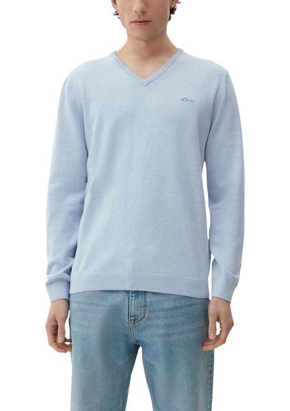 s.Oliver Red Label Regular fit: fine knit sweater - blue (50W0)