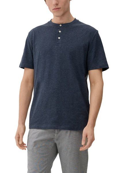 s.Oliver Red Label T-shirt with a henley neckline - blue (59W2)