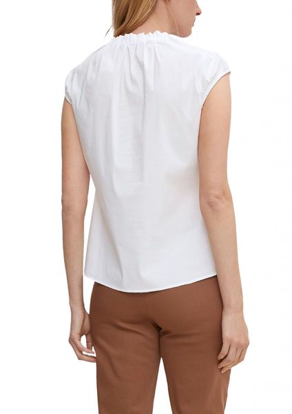 comma Cotton blouse  - white (0100)